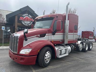 Peterbilt 579 Tri Axle Sleeper Semi Truck - 72" Mid Roof Sleeper, Paccar 510HP, 13 Speed Manual