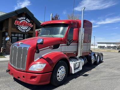 Peterbilt 579 Tri Axle Sleeper Semi Truck - 72" Mid Roof Sleeper, Paccar 510HP, 13 Speed Manual