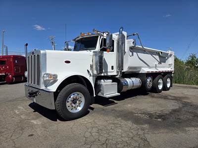 Peterbilt 389 Tri Axle Dump Truck - Cummins 485HP, 10 Speed Manual, 18' Dump
