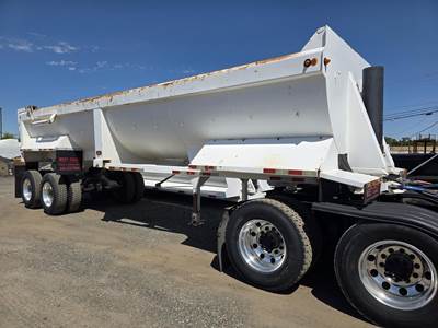 Dragon 28 ft End Dump Trailer - Tandem Axle, Steel, Single Point