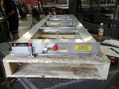 SlideMaster brand Aluminum Slide-Out Cargo Platform model AH2-92-24-FI-IMS4-SL for Pickup Truck and Service Body Bed Storage & Access 1,000# Capacity