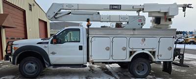 Ford F-550 Bucket Truck 4X4 Regular Cab - Terex Hi-Ranger HR37M Aerial Lift with Insulated 42 Ft Working Height & Material Handling Jib