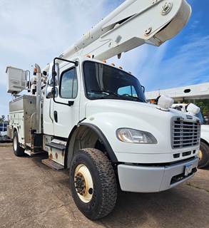2014 Freightliner M2 Extended Cab 4X4 Bucket Truck with Altec AN50EOC Aerial Lift 55 Ft Working Height, Insulated 46KV, and Material Handling Jib