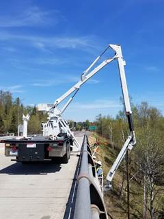 Bridge Inspection Truck - Paxton Mitchell Snooper with 10 Ft Rotating Platform 600 lbs. Capacity