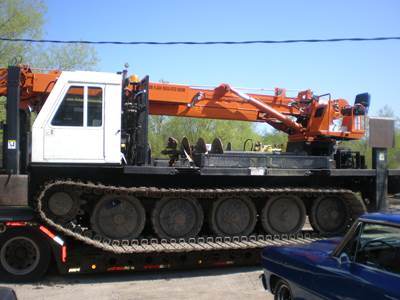 1987 Bombardier B15 Crawler Carrier - Terex Commander II 60 Digger Derrick with Auger Drive, Turret Winch & Pole Claw
