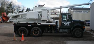 1990 International 4900 6X4 Pressure Digger Truck - Highway Mfg. HFMS Earth Boring Machine up 22 Ft Depth