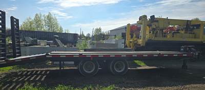 2009 Jacobsen J40 Deck-Over 20 Ft Deck + 5 Ft Beavertail 40,000 Lb. GVWR Equipment Transport Trailer Tandem Axle w/Air Brakes