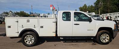 2012 Chevrolet 2500 LT 3/4-Ton Extended Cab 4X4 with Altec/Astoria Fiberlass Utility Service Body and Front Grill Guard