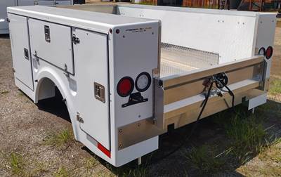 New Fiberline standard 96A Service Truck Body to fit Truck Chassis 56CA SRW Box-Delete / Box Take-Off - In Stock!