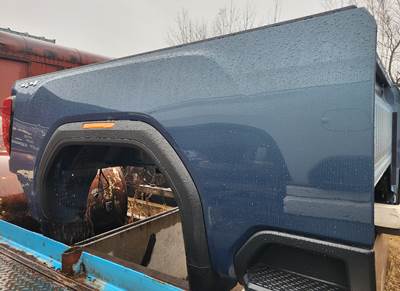 2024 GMC Sierra 2500HD 4X4 Pickup Truck Short Box 6 Ft 9 In (Blue Metallic) Take-Off Bed Package with Lights, Tailgate, Rear Bumper and Receiver Hitch