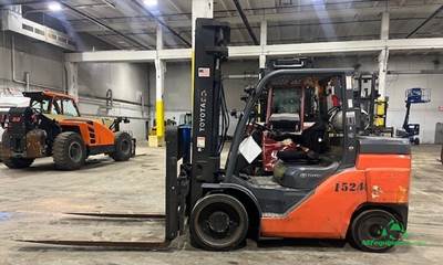 2020 Toyota 8FGC70U Cushion Tire Forklift - Sideshifting Fork Positioner