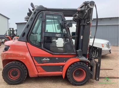 2018 Linde H80D Pneumatic Tire Forklift - Fork Positioner