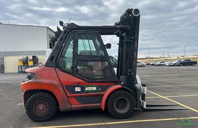 2018 Linde H80D Pneumatic Tire Forklift - Cascade 160G-RRB-2 Rotator