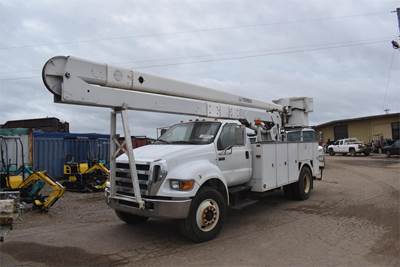 Ford F-750 55 ft Boom / Bucket Truck - 2007 Terex HI RANGER TL55 Aerial Lift, 6 Spd