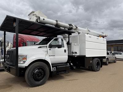 Ford F-750 56 ft Boom / Bucket Truck - 2019 Altec LR756 FM Aerial Lift, Automatic