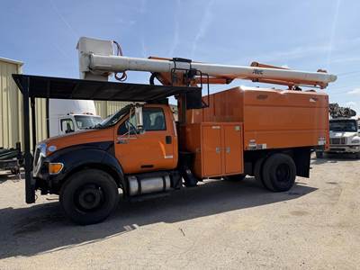 Ford F-750 56 ft Boom / Bucket Truck - 2015 ALTEC LR756 FM Aerial Lift, 6 Spd