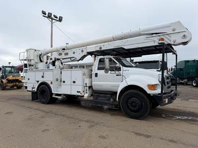Ford F-750 XL 55 ft Boom / Bucket Truck - 2013 ALTEC AA55E Aerial Lift, Automatic