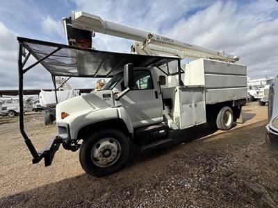 GMC TopKick C7500 55 ft Boom / Bucket Truck - 2005 TEREX HI RANGER XT55 Aerial Lift, 6 Spd