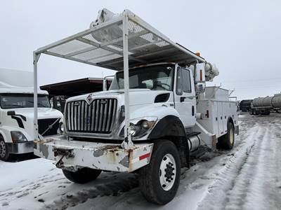 International WorkStar 7400 50 ft Boom / Bucket Truck - 2013 Altec AM650 Aerial Lift, Automatic