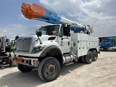 International WorkStar 7500 55 ft Boom / Bucket Truck - 2013 ALTEC AM55 Aerial Lift, Automatic, Tandem Axle