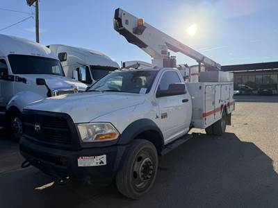 RAM 4500 BIG HORN 34 ft Boom / Bucket Truck - 2012 VERSALIFT TEL29 Aerial Lift, Automatic