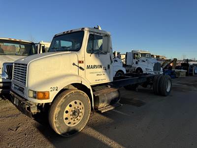 International 8100 Single Axle Cab & Chassis Truck - DT466, 250HP, 7 Speed Manual