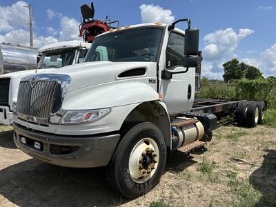 International MV Tandem Axle Cab & Chassis Truck - Cummins, 300HP, 10 Speed Manual