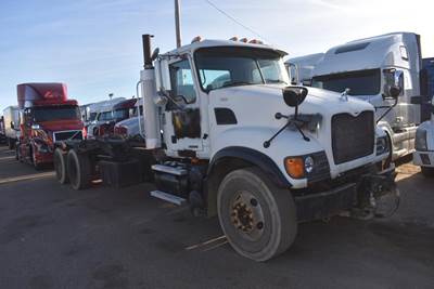 Mack Granite CV713 Tandem Axle Cab & Chassis Truck - 410HP, 10 Speed Manual