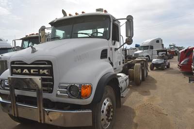 Mack Granite CV713 Tri Axle Cab & Chassis Truck - 400HP, 10 Speed Manual