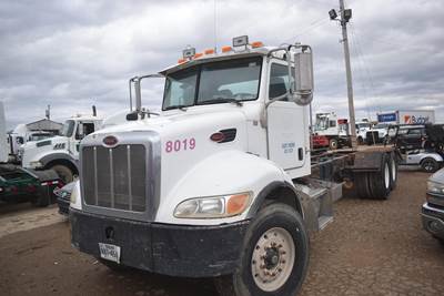 Peterbilt 335 Tandem Axle Cab & Chassis Truck - Cummins, 315HP, 10 Speed Manual