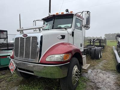 Peterbilt 340 Tandem Axle Cab & Chassis Truck - Cummins, 350HP, 10 Speed Manual