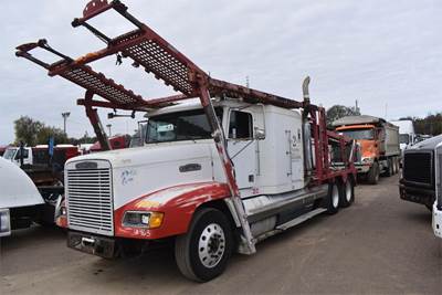 Freightliner FLD120 Tandem Axle Car Carrier Truck - Caterpillar, 425HP, 13 Speed Manual
