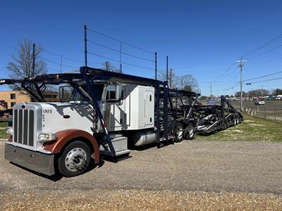 Peterbilt 388 Tandem Axle Car Carrier Truck - Cummins, 485HP, 18 Speed Manual