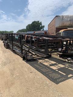 Shop Built 48ft Tri Axle Steel Car Hauler Trailer - Spring, Fixed Axle