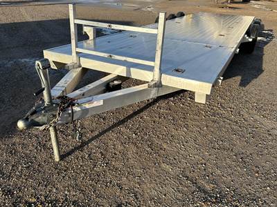 R&R 34 FT ALLUMINUM CAR TRAILER Tri Axle Aluminum Car Hauler Trailer - Spring, Fixed Axle