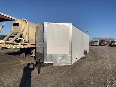 SOUTH GEORGIA CARGO 28 FT ENCLOSED Tandem Axle Aluminum Car Hauler Trailer - Spring, Fixed Axle