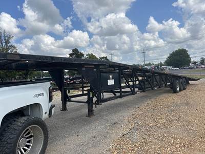 Shop Built 53 FT CAR HAULER Tri Axle Steel Car Hauler Trailer - Spring, Fixed Axle