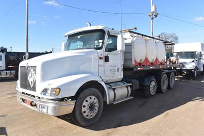 International 9400 Tri Axle Chemical Tank Truck - Cummins, 450HP, Manual