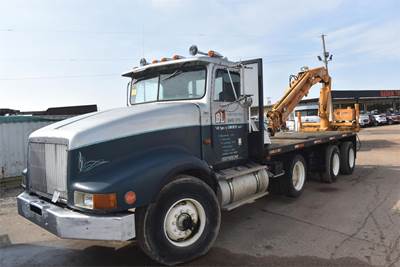 International 9400 Crane Truck - 1992 COPMA C1765-4 Knuckle Boom Crane, 9 Spd