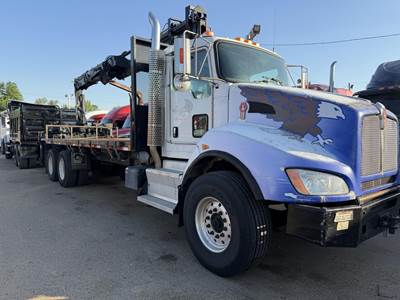 Kenworth T440 Crane Truck - 2014 HIAB XS166DLS-3 HIPRO Knuckle Boom Crane, Automatic