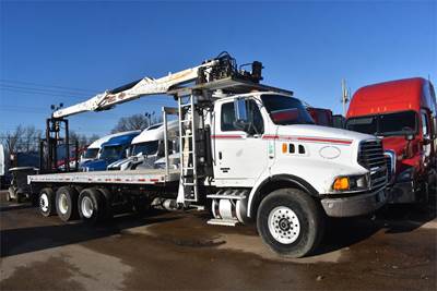 Sterling LT9513 Crane Truck - 2007 IMT 16000SIII Knuckle Boom Crane, 8Ll