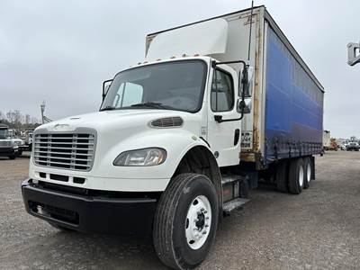 Freightliner M2 106 Tandem Axle Curtain Side Truck - Cummins, 260HP, Automatic