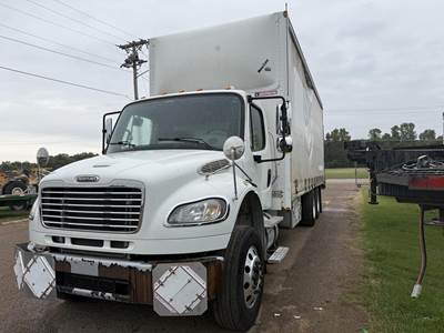 Freightliner M2 106 Tandem Axle Curtain Side Truck - Cummins, 350HP, Automatic