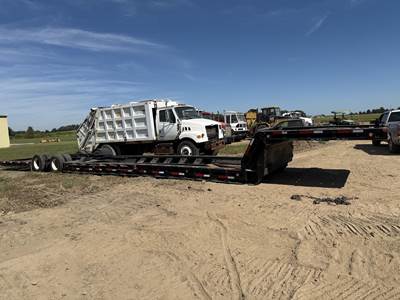 Waltron 53x102 Tandem Axle Steel Double Drop Trailer - Air Ride, Fixed Axle