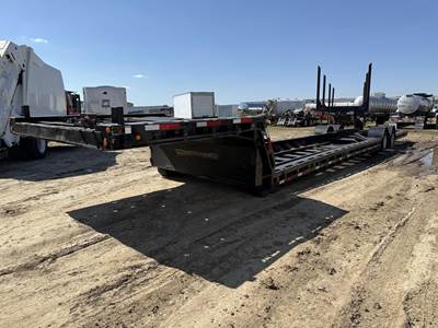 Waltron 51x102 Tandem Axle Steel Double Drop Trailer - Air Ride, Fixed Axle