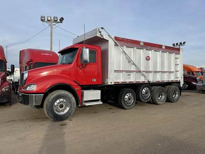 Freightliner Columbia 120 Quad Axle Dump Truck - Detroit 500HP, 13 Speed Manual, 19' Dump