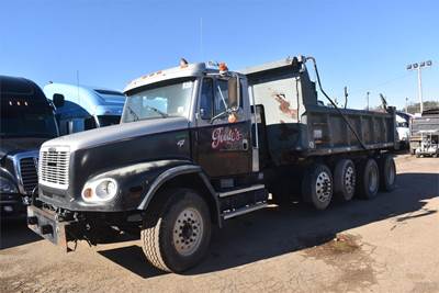 Freightliner FLC112 Quad Axle Dump Truck - Caterpillar 370HP, 8Ll Manual, 16' Dump