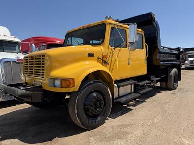 International 4900 Single Axle Dump Truck - DT466 220HP, 6 Speed Manual, 10' Dump