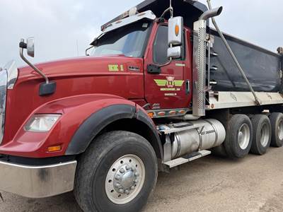 International HX Tri Axle Dump Truck - A26 450HP, Automatic, 20' Dump