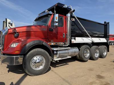 International HX Tri Axle Dump Truck - A26 450HP, Automatic, 20' Dump
